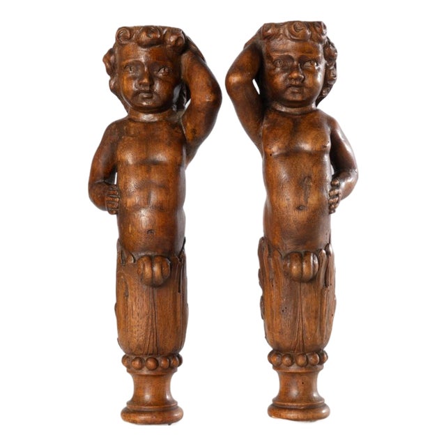 Antique Carved Cherubs For Sale