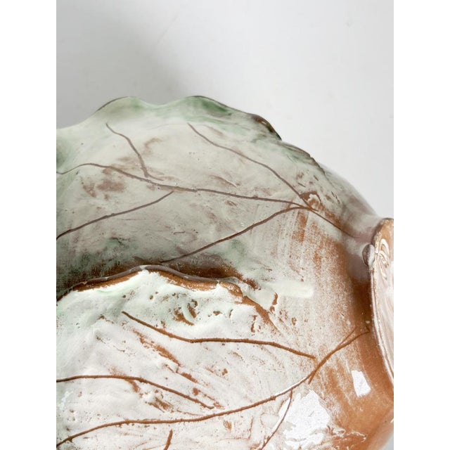 20th Century Glazed Ceramic Tureen in the Shape of a Cabbage, France For Sale - Image 11 of 13