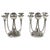 Viennese Art Deco 4-Light Silver Candelabras with Martelé Decor, 1930, Set of 2 For Sale