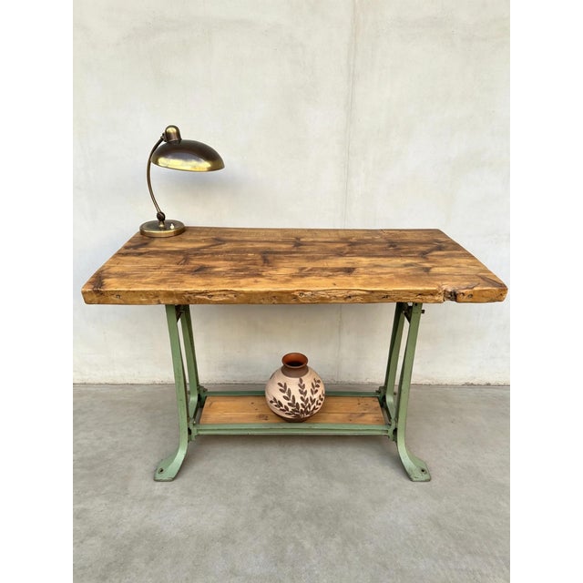 Large Vintage Industrial Table, 1890s For Sale - Image 11 of 11