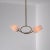 Brass Chandelier with Twin Opaline Glass Shades For Sale - Image 4 of 9