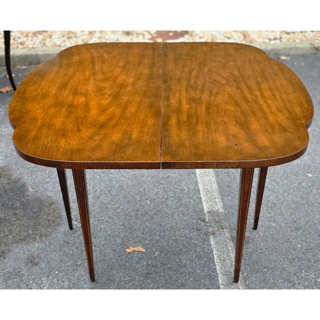Traditional Pair of Vintage Baker Furniture Federal Style Inlaid Mahogany Card Tables For Sale - Image 3 of 17