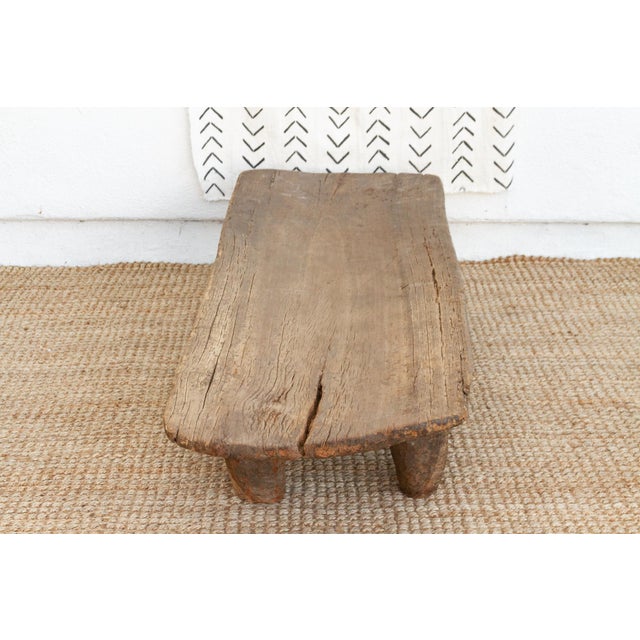 Brown Old Oxidized Wood African Coffee Table For Sale - Image 8 of 10