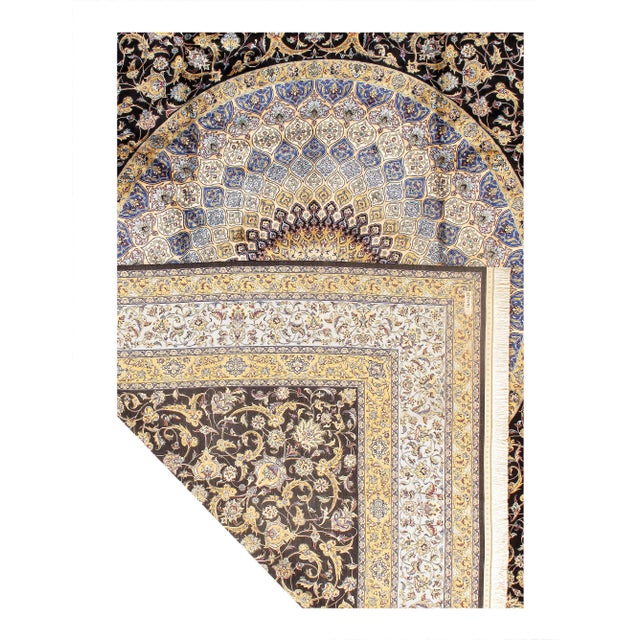 Traditional Pasargad DC Exquisite Design Paris Palace Fine Power Loom v. Silk Rug For Sale - Image 3 of 3