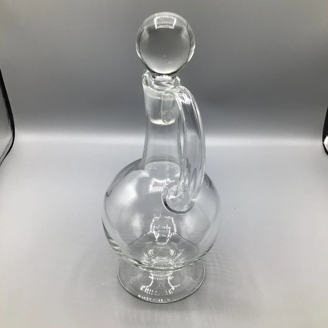 Edwardian Style Decanter With Stopper Hand Blown Romanian For Sale In Sacramento - Image 6 of 13