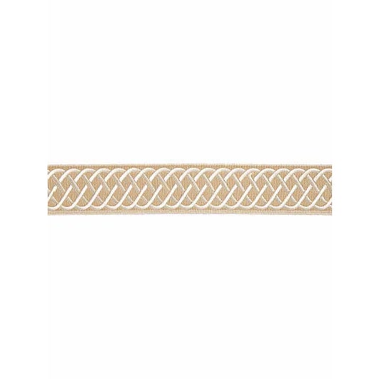 Traditional Scalamandre Helix Embroidered Tape, Camel Fabric For Sale - Image 3 of 3