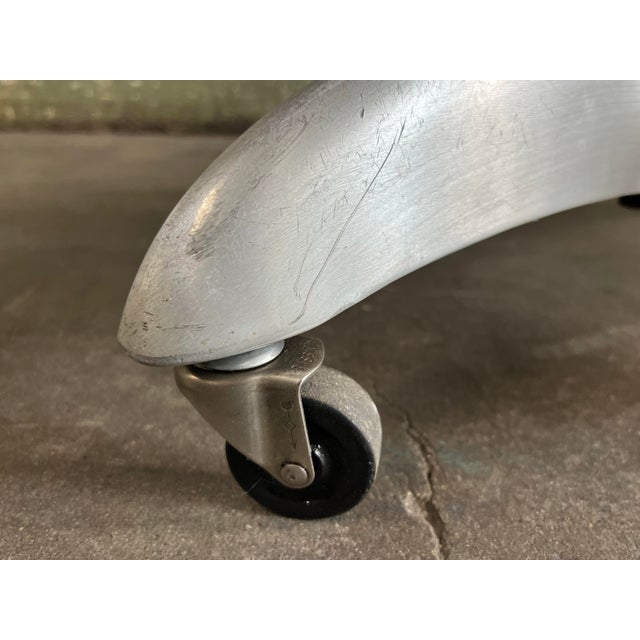 1950s Fully-Restored General Fireproofing Goodform Model 3257 Comfort Master Jr. Industrial Aluminum Swivel Desk Chair For Sale - Image 12 of 12
