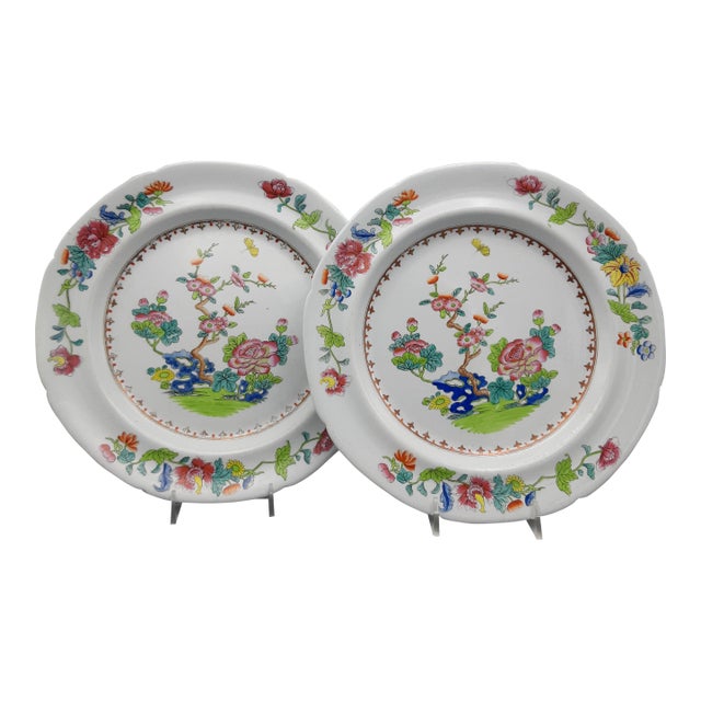 Pair of Spode Chinoiseries Plates For Sale