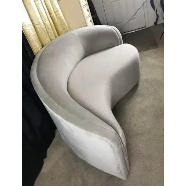 Mid-Century Modern Interlude Home "Dana" Contemporary Right-Arm Curved Chaise Lounge For Sale - Image 3 of 7