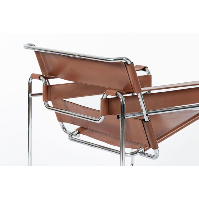 Mid Century Wassily Brown Lounge Chair by Marcel Breuer for Gavina For Sale - Image 10 of 15