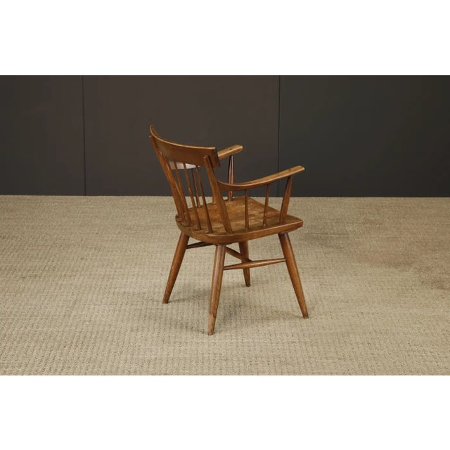 Mid-Century Willett Furniture Company Solid Cherry Spindle-Back Armchairs For Sale - Image 15 of 18
