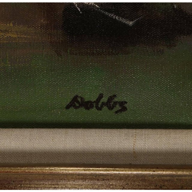 Late 20th Century John Dobbs, Play at The Plate, Sporting Scene, 1981 For Sale - Image 5 of 8