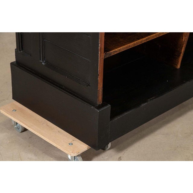 English Ebonised Pine Haberdashery Shop Counter with Walnut Top, 1880s For Sale - Image 17 of 18