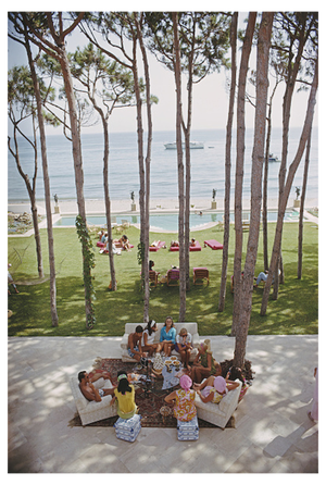 Slim Aarons, Marbella House Party, Estate Stamped Photographic Print