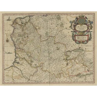 Antique Map of Artois or Artesia, France, 1650 For Sale