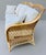 Boho Chic Vintage Henry Link Wicker Rattan Sofa – Scalloped Braided 3-Seater Couch White For Sale - Image 3 of 10