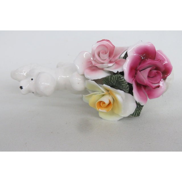 Thorley Bone China Figurine Poodle Pulling Cart of Flowers Made in England 5155b For Sale In Miami - Image 6 of 16