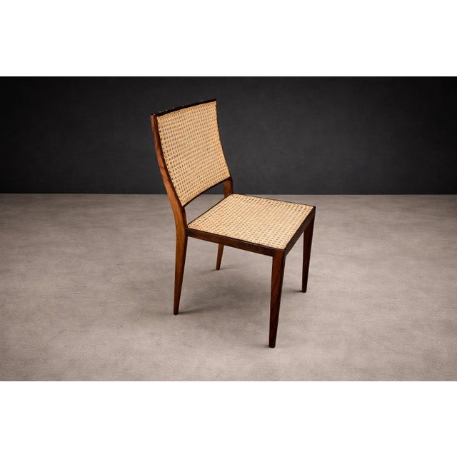 Set of Eight “MT 552” Dining Chairs in Rosewood by Geraldo de Barros for Unilabor, Brazil, 1950s - Lot 622-806A For Sale In New York - Image 6 of 15