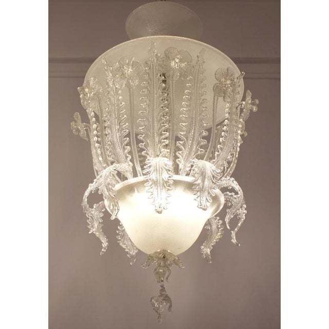 Art Deco Murano Glass Chandelier attributed to Ercole Barovier, 1930s For Sale - Image 15 of 17