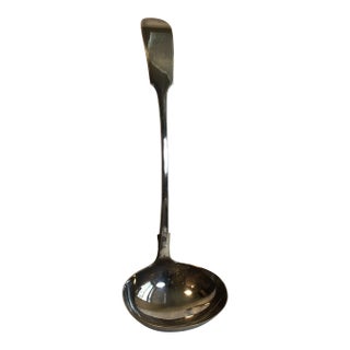 Colonial Silver Plate Soup Ladle Antique Late 1800’s Colonial Soup Ladle For Sale