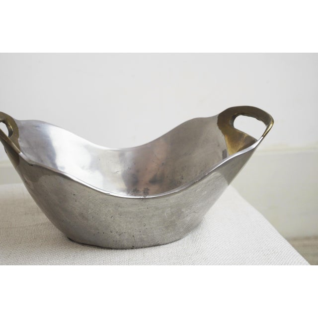 Spanish Brutalist Aluminum Brass Ardisur Bowl, 1970s For Sale - Image 4 of 11