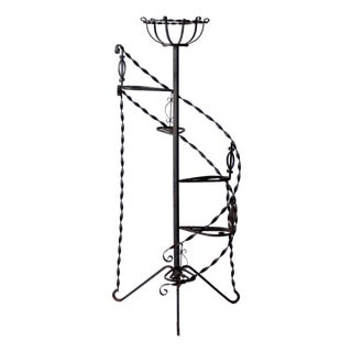 Mid-Century Wrought Iron Tiered Plant Stand For Sale