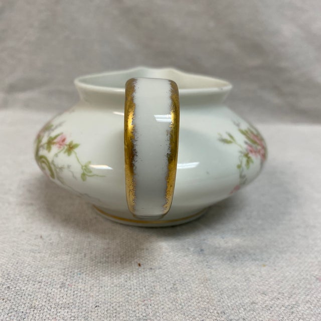 Art Nouveau Theodore Haviland Limoges Porcelain Sugar Bowl and Creamer-Set of 2 For Sale - Image 3 of 12