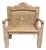 Antique Painted Pine Folk Art Armchair With Hand-Painted Floral Decoration For Sale