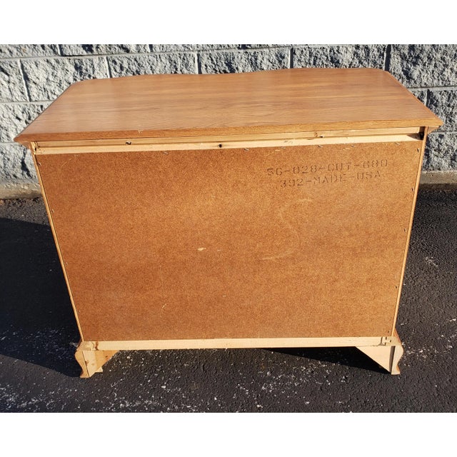 Late 20th C. Kincaid Chippendale Solid Oak Chest of Drawers For Sale - Image 10 of 11