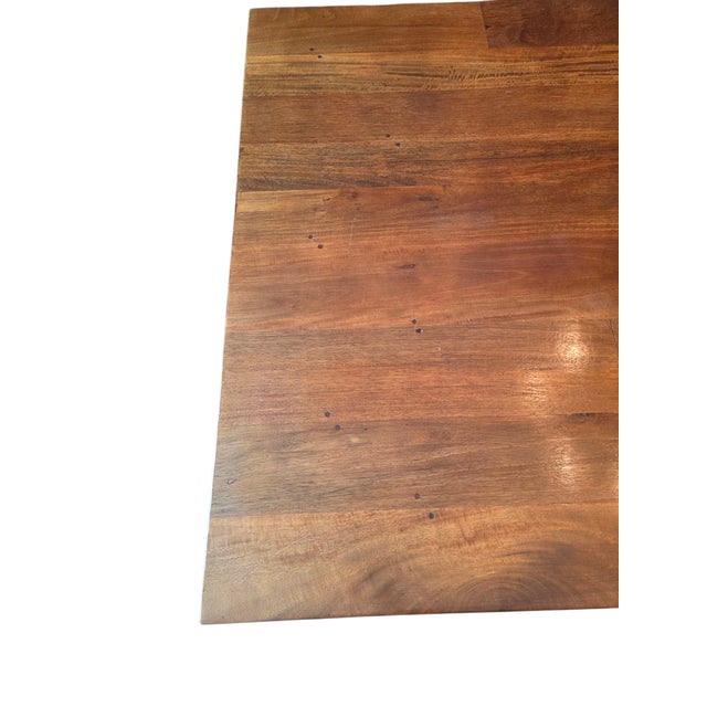 Wood Vintage Custom Farmhouse Dining Room Table Shaker Harvest Primitive Plank Board For Sale - Image 7 of 18