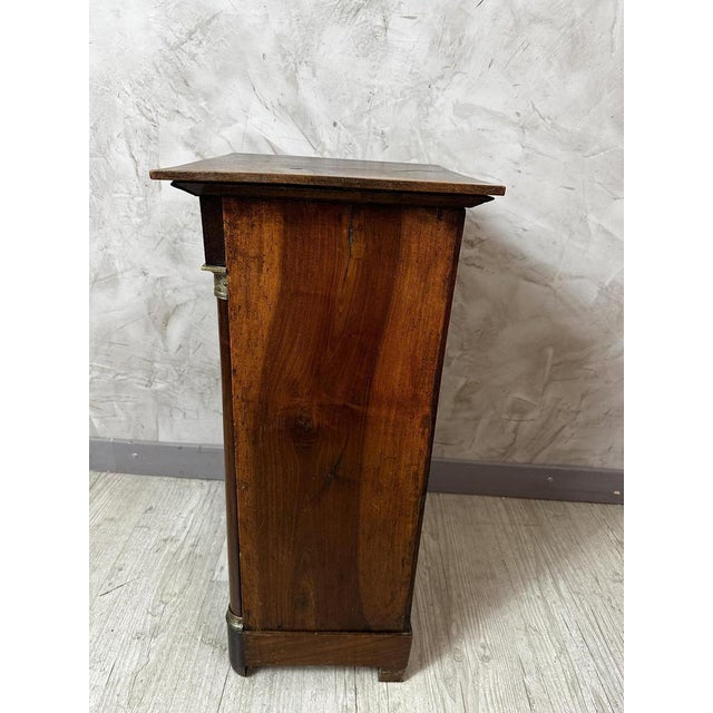 Empire Walnut Bedside Table For Sale - Image 5 of 11