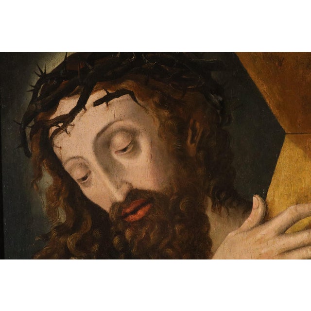 Workshop of Michael Coxie, Christ Carrying the Cross, 1600, Oil on Board For Sale - Image 8 of 15