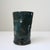 Handbuilt Organic Sculptural Pinched Square Rim Ceramic Vase in Dark Teal Glaze With Ribbed Relief Pattern For Sale In Tulsa - Image 6 of 18