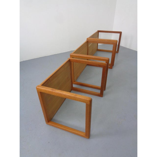 Danish Teak Nesting Tables, 1960s, Set of 3 For Sale - Image 14 of 16
