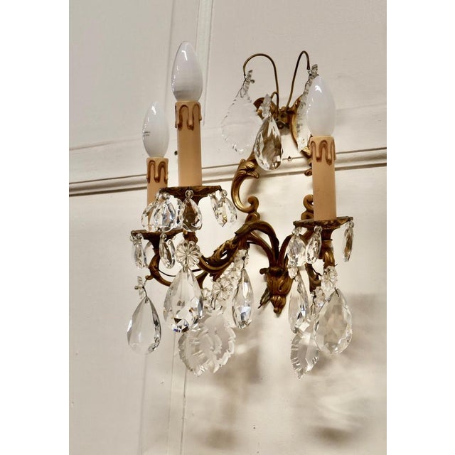 1920s French Triple Wall Lights, 1920, Set of 2 For Sale - Image 5 of 12