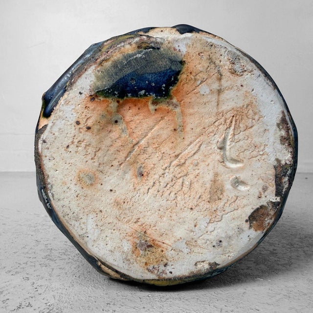 Blue Organic Ikebana Vase by Kato Usuke, 1960s For Sale - Image 8 of 18