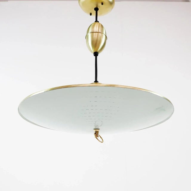 Mid-Century Modern 1960s Midcentury Pull Down Pendant Light Fixture For Sale - Image 3 of 6
