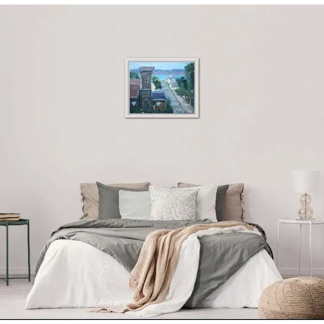 Contemporary Contemporary Oil Painting, Mendocino Tower View For Sale - Image 3 of 12