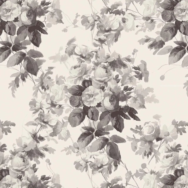 House of Hackney London Rose Traditional Wallpaper - Smoke Grey, Sample For Sale
