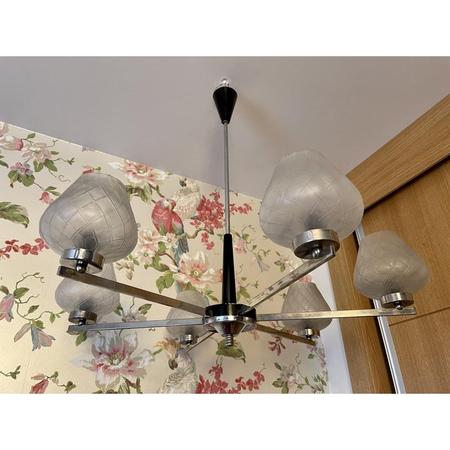 Mid-Century Modern Pendant Lamp in Metal, 1950s For Sale - Image 4 of 18