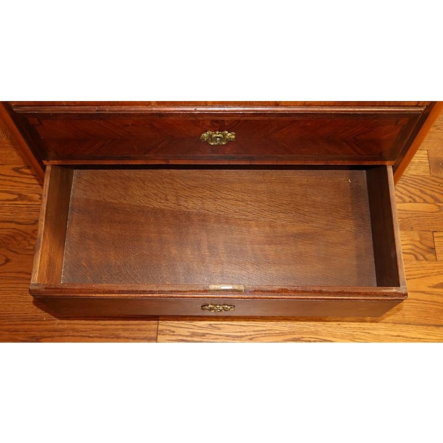 Brown Late 19th Century French Louis XV Style Kingwood Chest of Drawers Lingerie Chest For Sale - Image 8 of 10