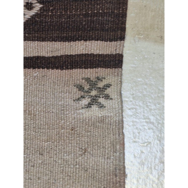 Mid 20th Century Vintage Navajo-Style Handwoven Wool Runner, 8’7” X 2’1” For Sale - Image 5 of 8