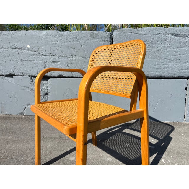 Beautiful Arm Chair from 1960, Bentwood and Cane, all original condition. Very much in the style of Aalto and Breuer. Arm...
