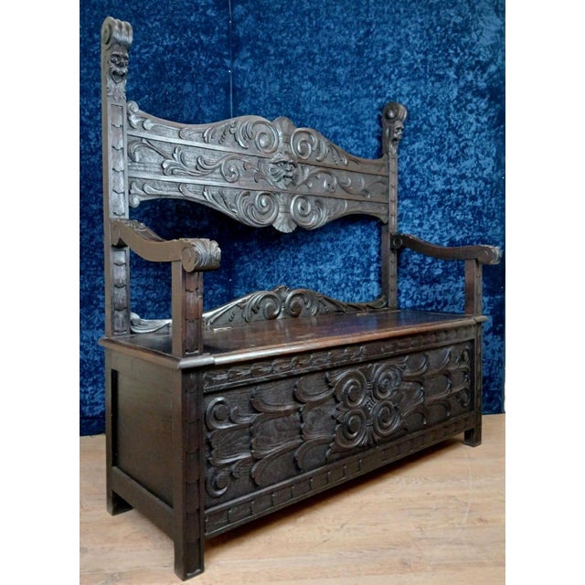 Italian Renaissance Style Wooden Chest For Sale - Image 3 of 8