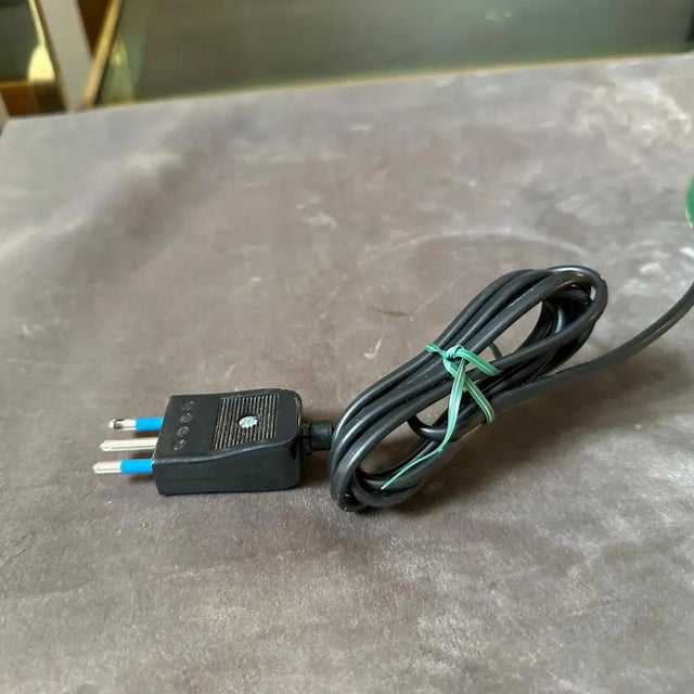 1960s Stilnovo Style Mid-Century Modern Green Painted Metal Italian Table Lamp For Sale - Image 11 of 12