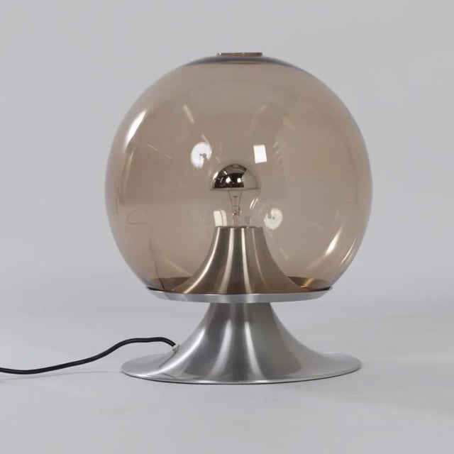 1960s Dream Island Table Lamp in Smoked Glass by Raak Amsterdam, 1960 For Sale - Image 5 of 12