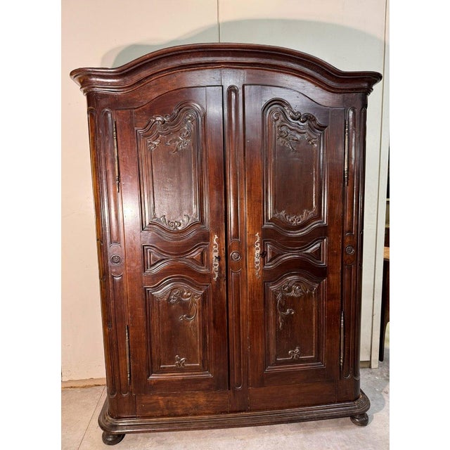 Louis XIII Alsatian Wardrobe in Walnut For Sale - Image 11 of 13