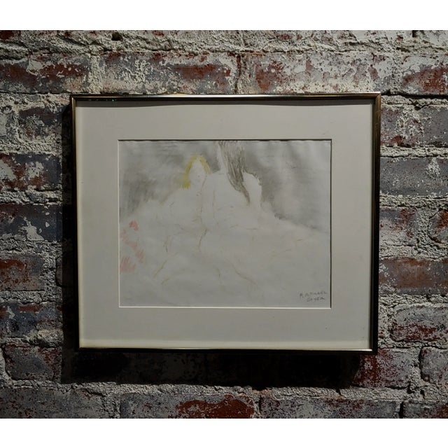 Raphael Soyer "Two Women in Bed" Colored Pencil Drawing For Sale - Image 9 of 9