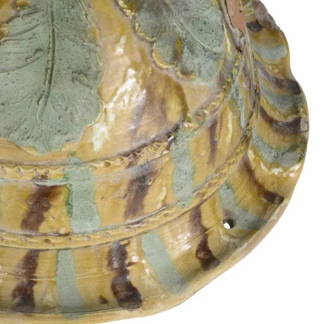 Ceramic Antique Italian Glazed Vase Holders, Set of 2 For Sale - Image 7 of 11