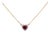 Mozambique Ruby Necklace With Earth-Mined Diamond Accents: Solid 14k Gold, 5mm For Sale